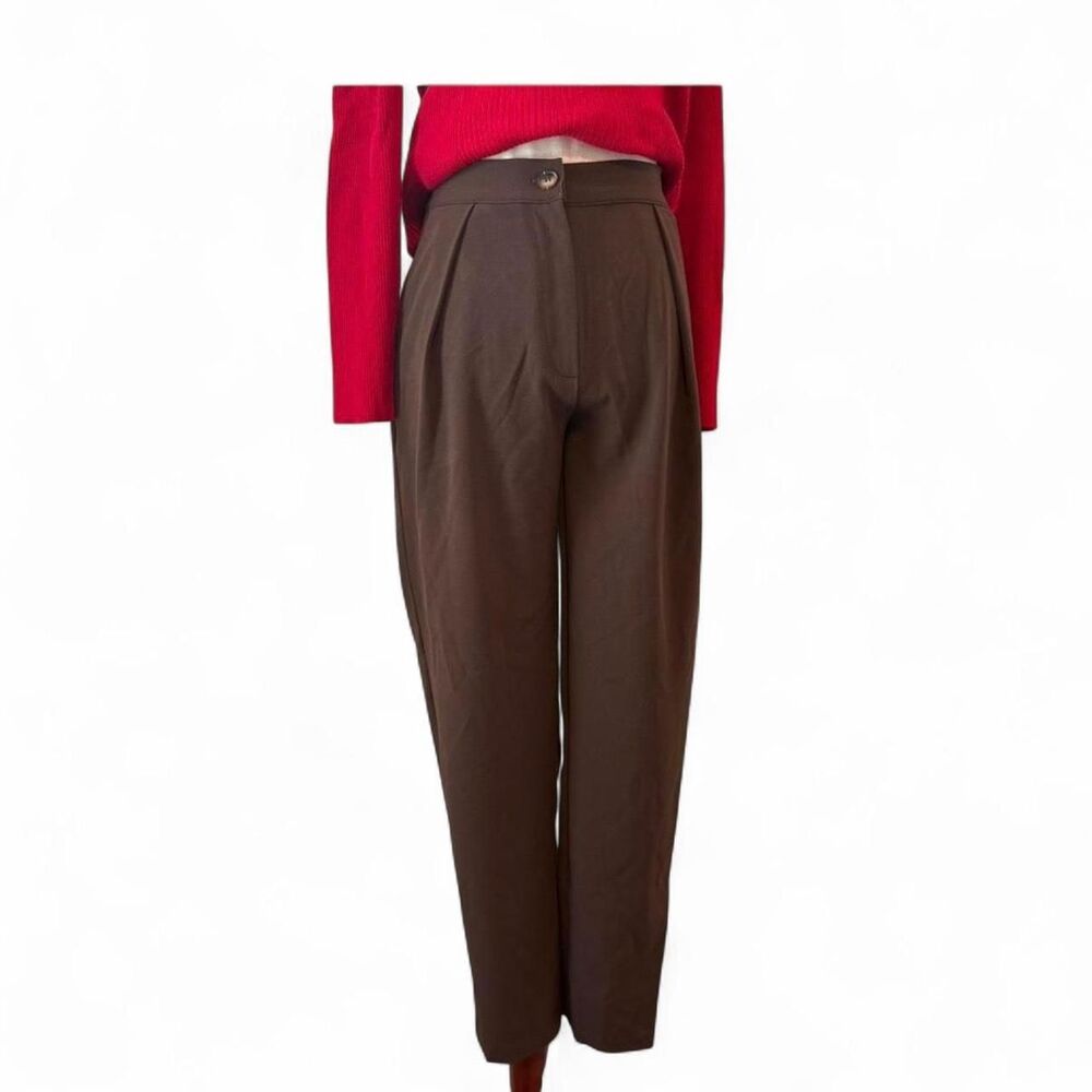 NY Collection Women's Brown Trousers Waist 26